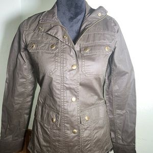 J. Crew Relaxed Boyfriend Field Jacket Womens sz XXS Petite Preowned Green